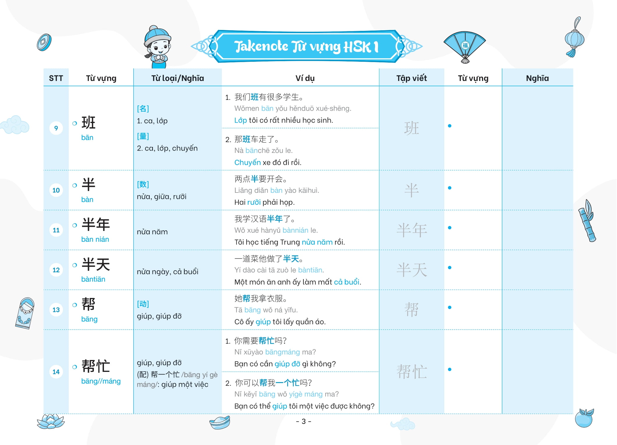 Bo
						
										
										Takenote - Tu Vung HSK Tieng Trung - HSK1 (Cung Cap 500 Tu Vung)