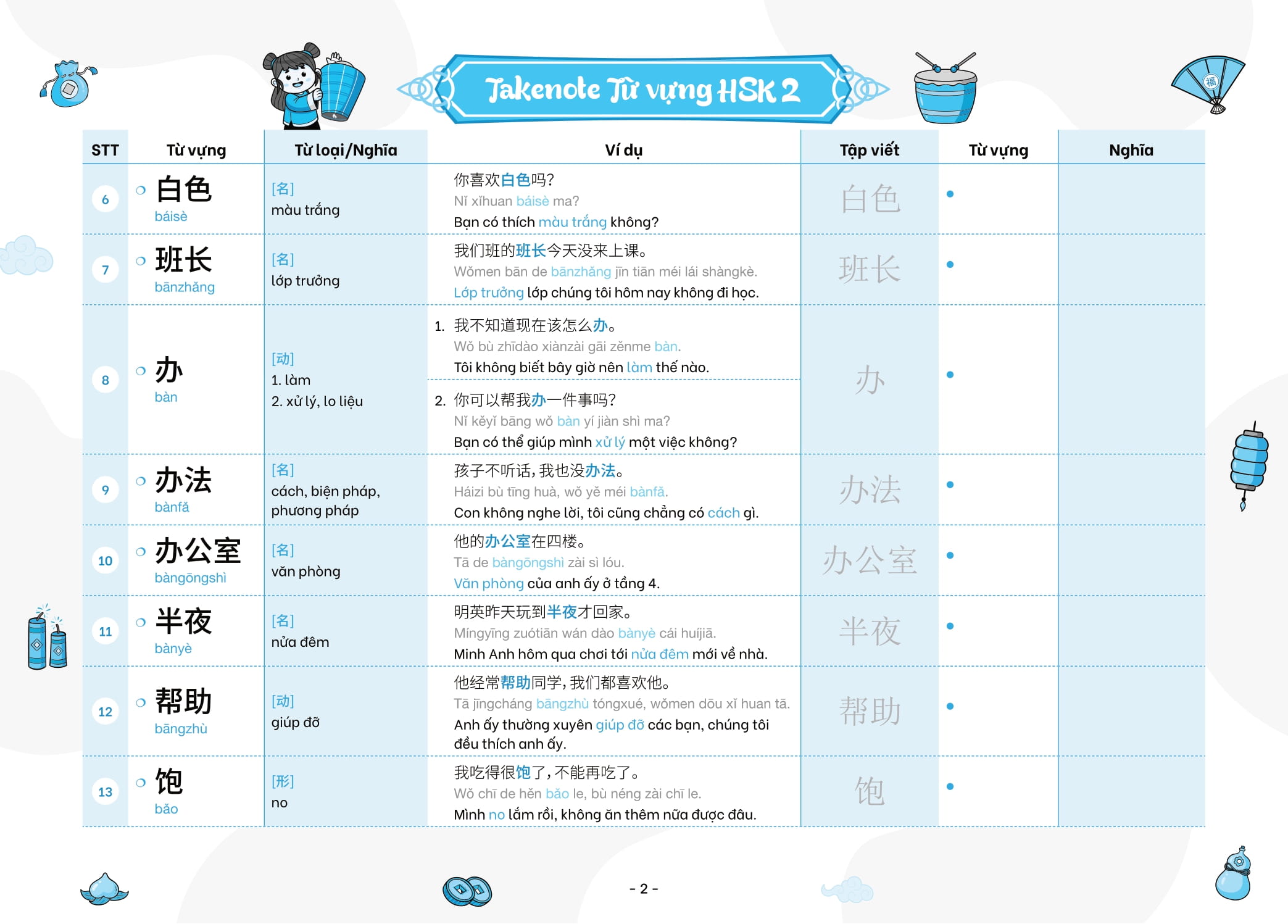 Bo
						
										
										Takenote - Tu Vung HSK Tieng Trung - HSK2 (Cung Cap 772 Tu Vung)