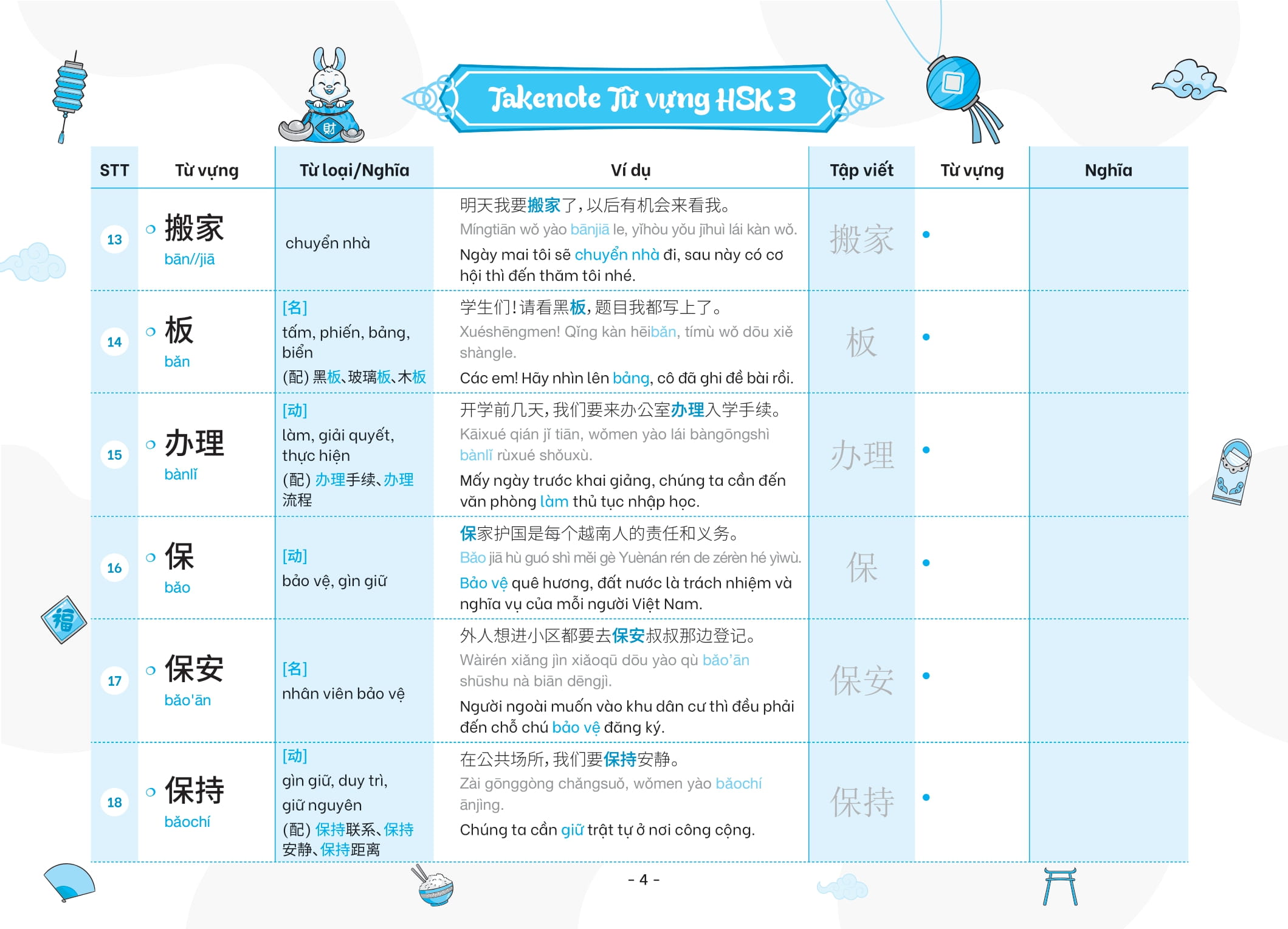 Bo
						
										
										Takenote - Tu Vung HSK Tieng Trung - HSK3 Cung Cap 900 Tu Vung - Tap 1