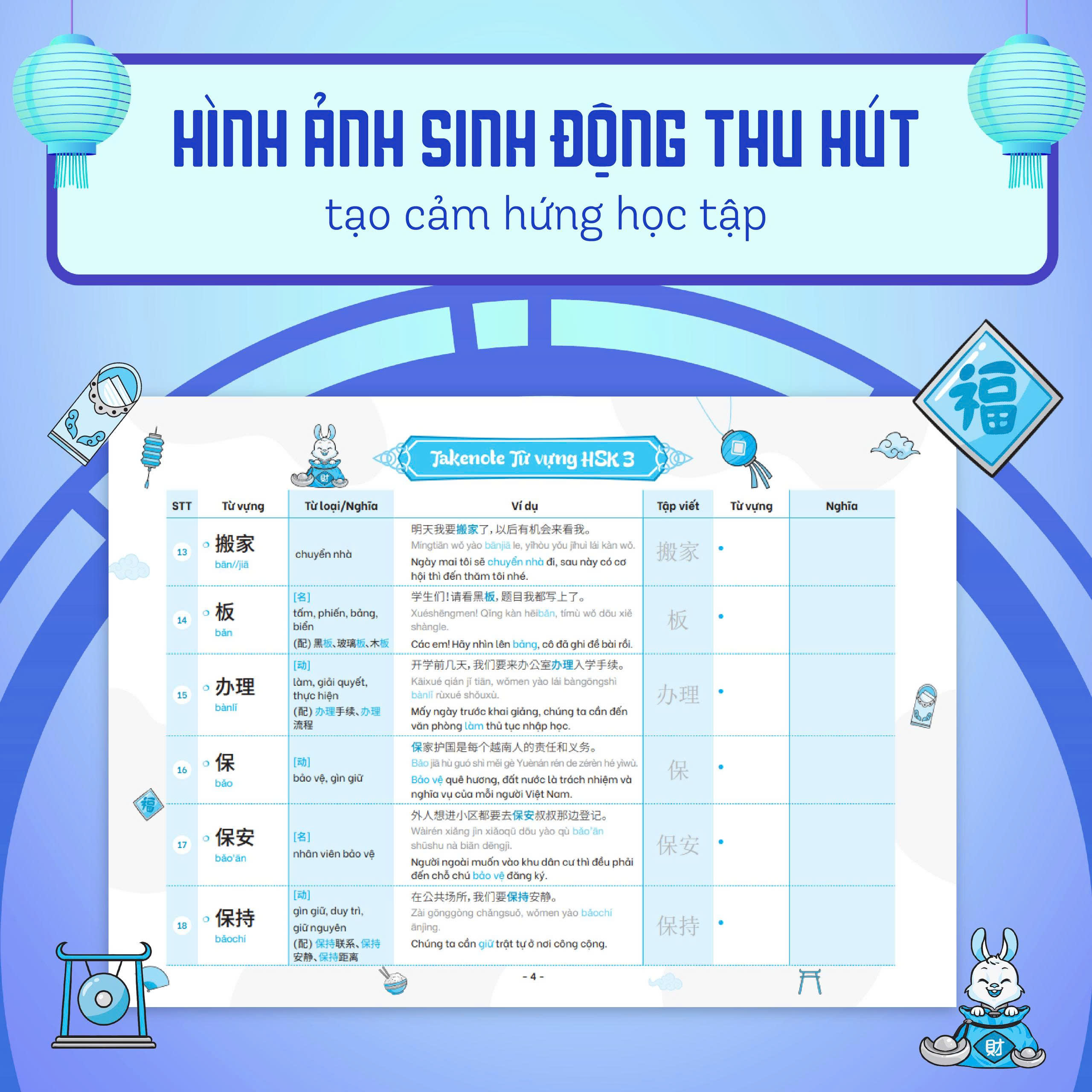 Bo
						
										
										Takenote - Tu Vung HSK Tieng Trung - HSK3 Cung Cap 900 Tu Vung - Tap 1