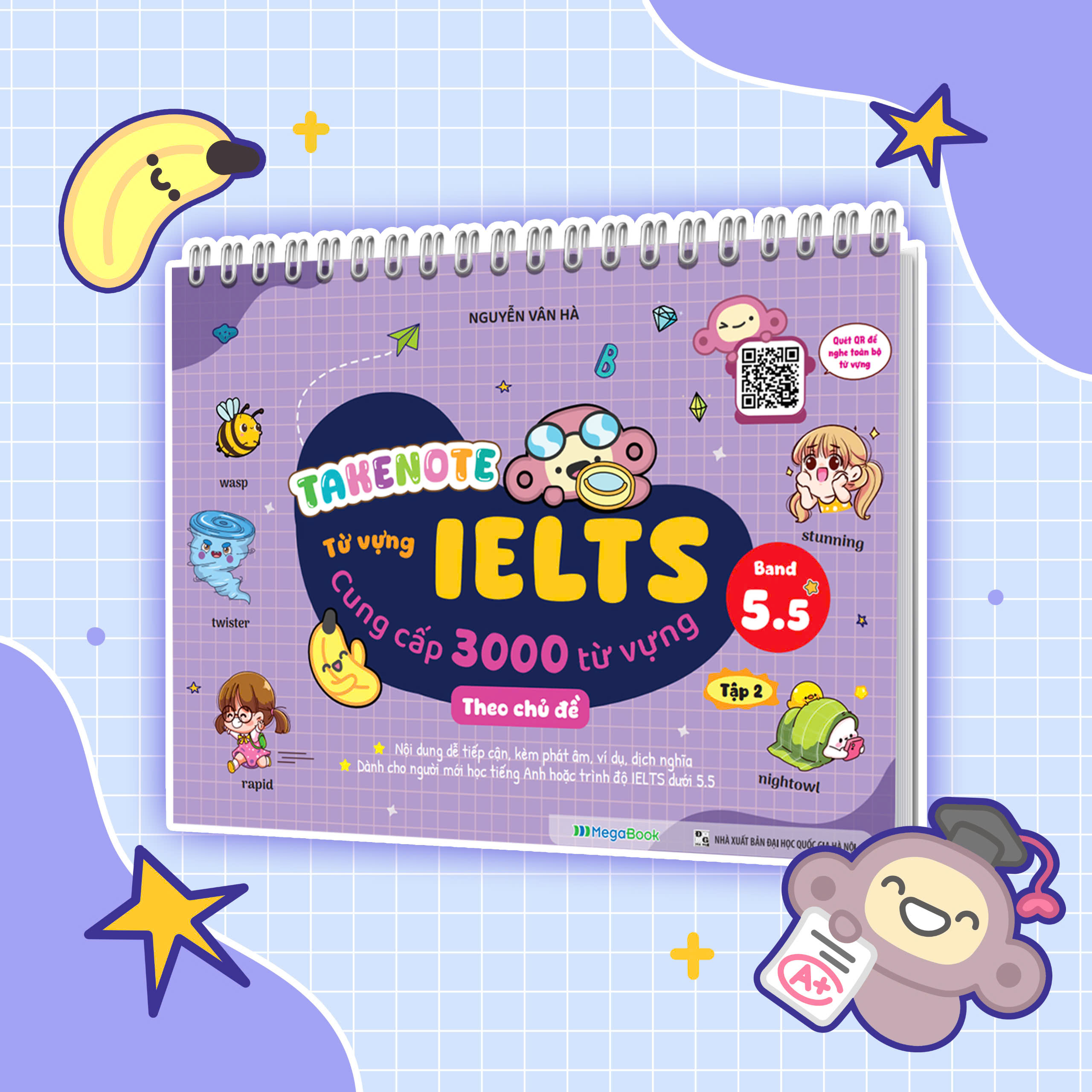 Bo
						
										
										Takenote - Tu Vung IELTS - Cung Cap 3000 Tu Vung Theo Chu De - Band 5.5 - Tap 2