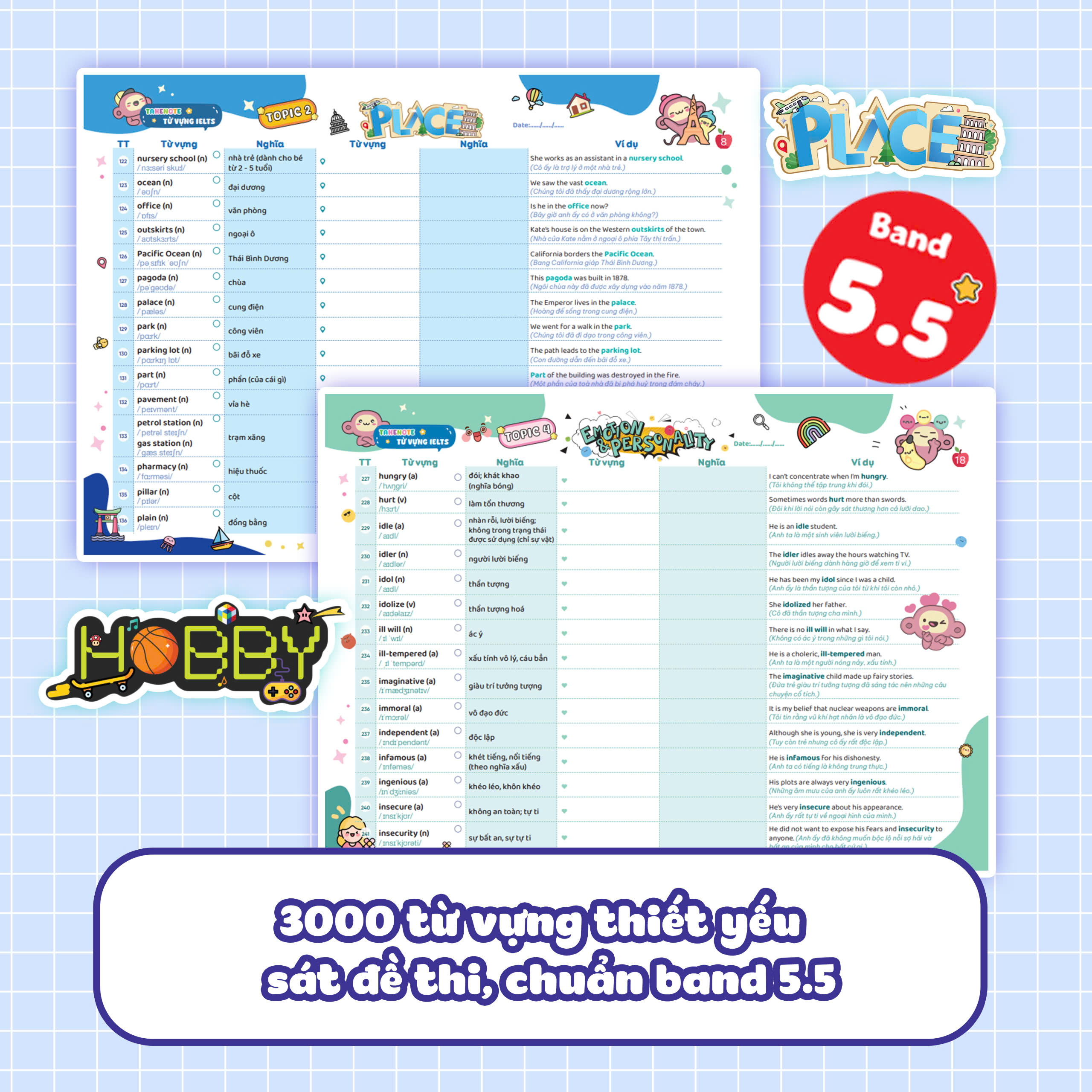 Bo
						
										
										Takenote - Tu Vung IELTS - Cung Cap 3000 Tu Vung Theo Chu De - Band 5.5 - Tap 2