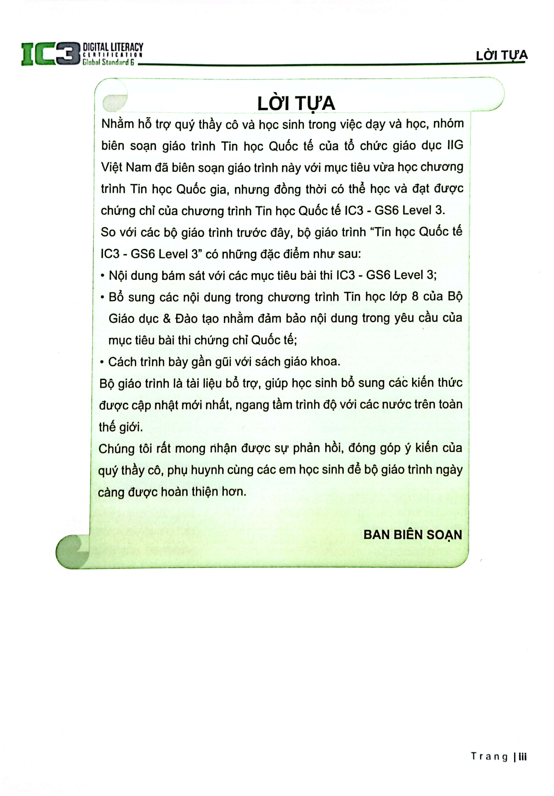 Bo
						
										
										Tang Cuong Tin Hoc Quoc Te - IC3 - GS6 Level 3 (Tai Ban 2024)