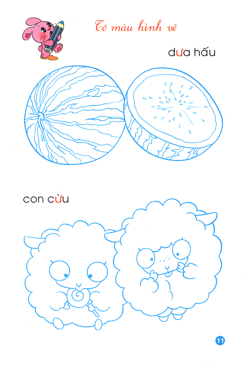 bộ tập tô mẫu giáo - chữ cái - quyển 3 (dành cho 4-5 tuổi)