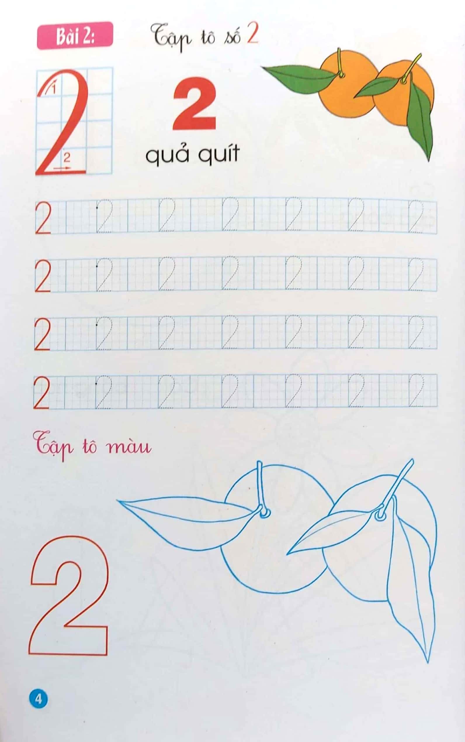 bộ tập tô mẫu giáo: chữ số (dành cho 4 - 5 tuổi) - tập 4