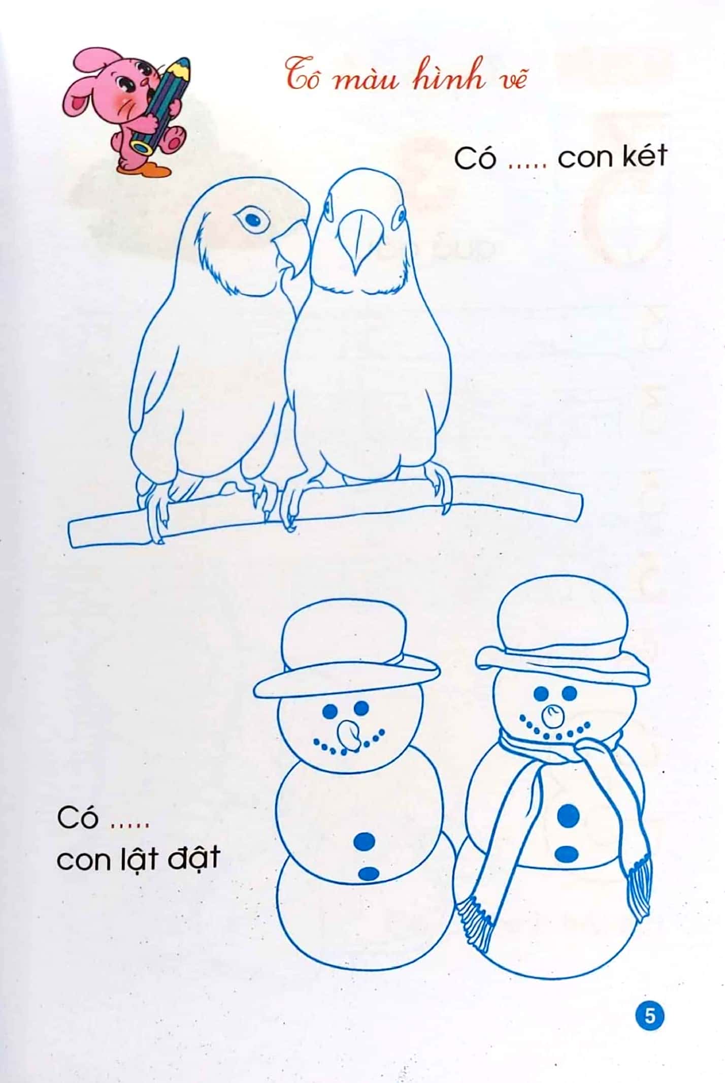 bộ tập tô mẫu giáo: chữ số (dành cho 4 - 5 tuổi) - tập 4