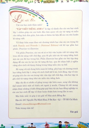bộ tập viết tiếng anh 1 (biên soạn theo bộ sách family and friends 1)