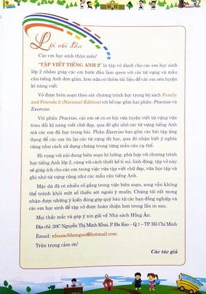 bộ tập viết tiếng anh 2 (biên soạn theo bộ sách family and friends 2)