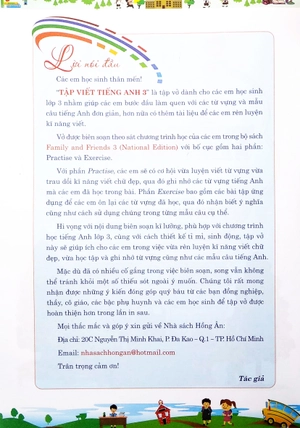 bộ tập viết tiếng anh 3 (biên soạn theo bộ sách family and friends 3)