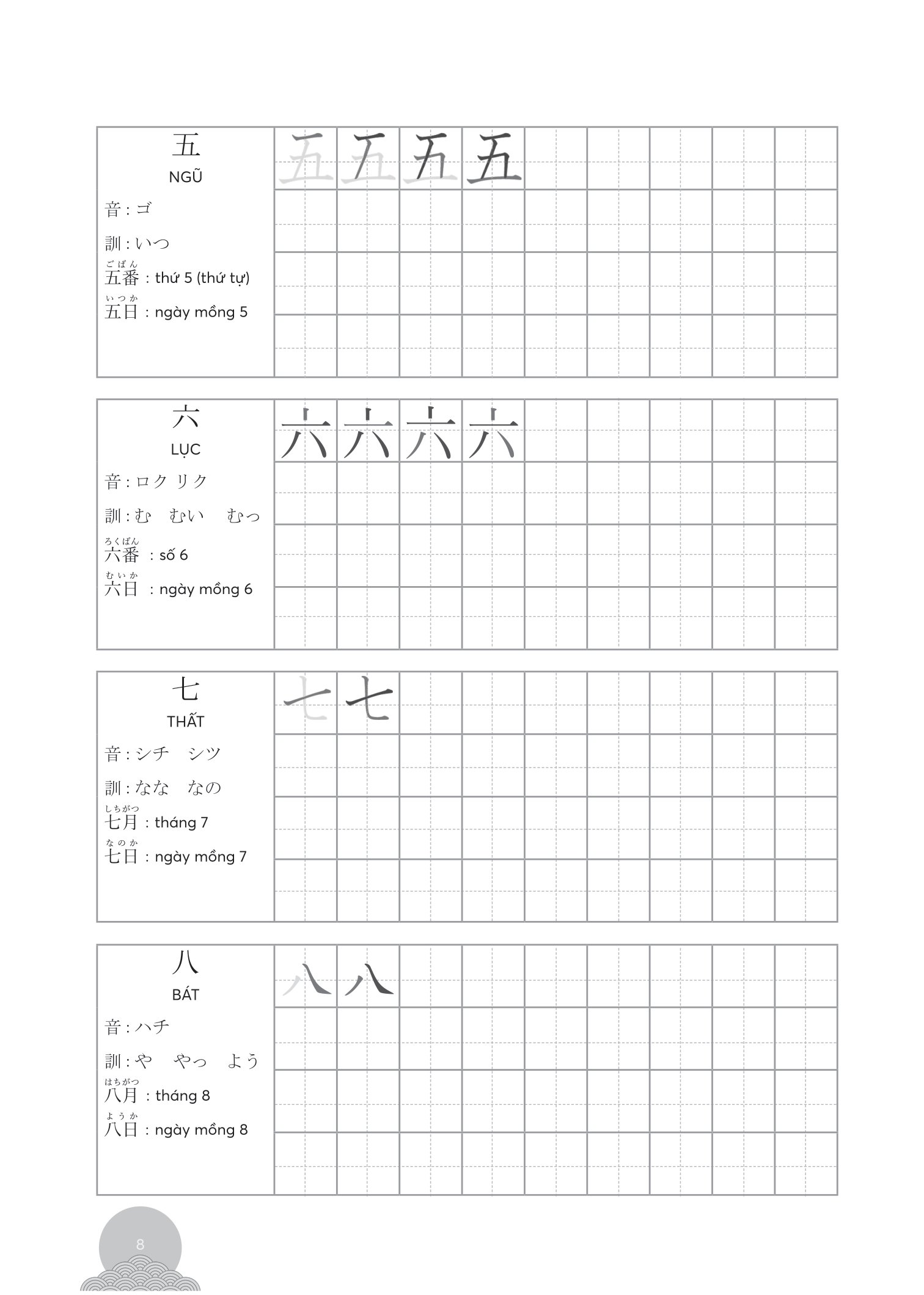 bộ tập viết tiếng nhật - tập 1