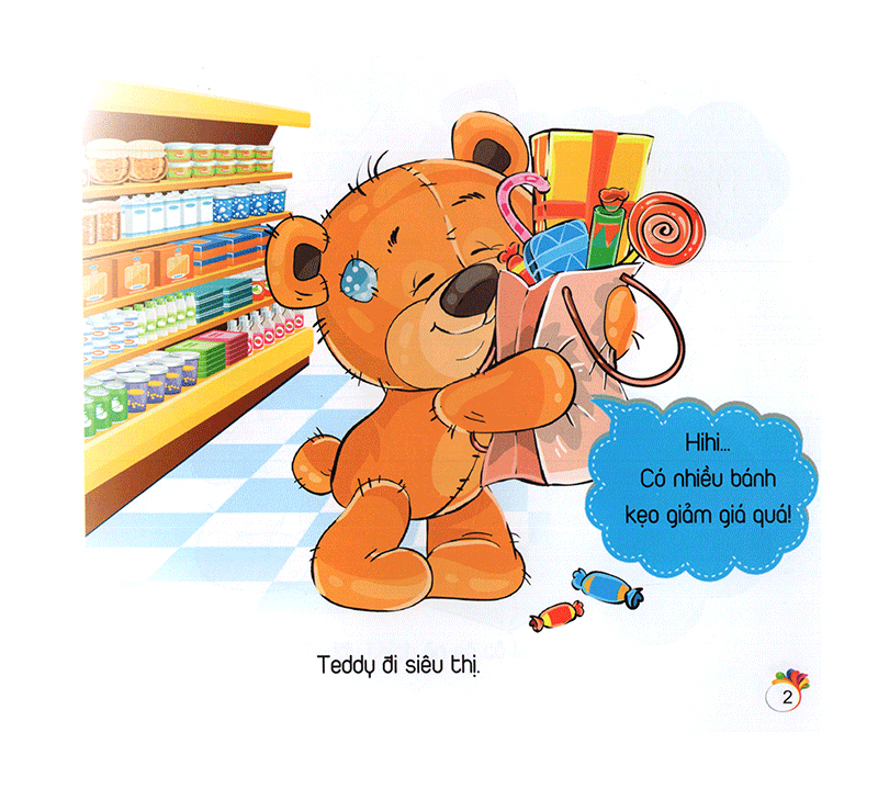bộ teddy thích ăn kẹo - gấu bông teddy - tập 3