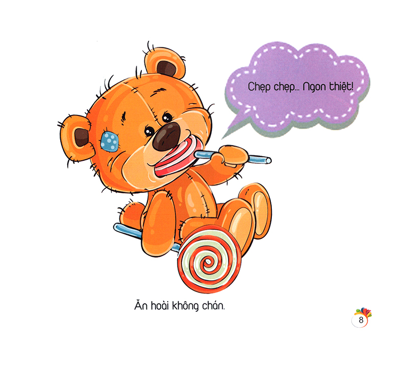 bộ teddy thích ăn kẹo - gấu bông teddy - tập 3
