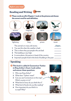 bộ teen eli readers - a connecticut yankee in king arthur's court - stage 1 a1 - downloadable audio files