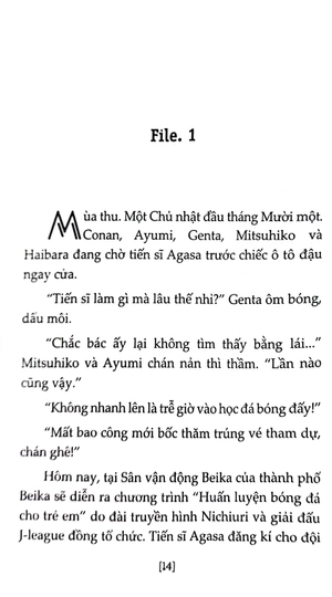 bộ thám tử lừng danh conan - tiểu thuyết - cầu thủ ghi bàn số 11