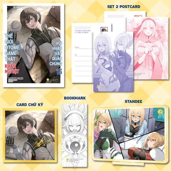 Bo
The Gioi Otome Game That Khac Nghiet Voi Nhan Vat Quan Chung - Tap 13 - Ban Dac Biet - Tang Kem 1 Bookmark + 2 Posrcard + 1 Card Can Mang Kim Tuyen Lua To Tam + 1 Standee