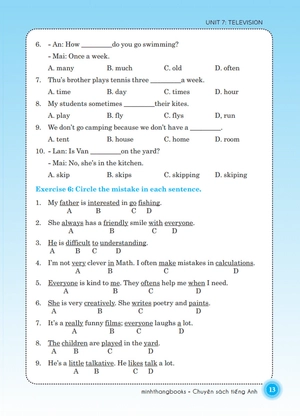 bộ the langmaster - bài tập trắc nghiệm tiếng anh lớp 6 tập 2 - có đáp án (tái bản 2020)