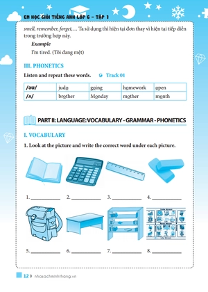 bộ the langmaster - em học giỏi tiếng anh lớp 6 - tập 1 (có đáp án)