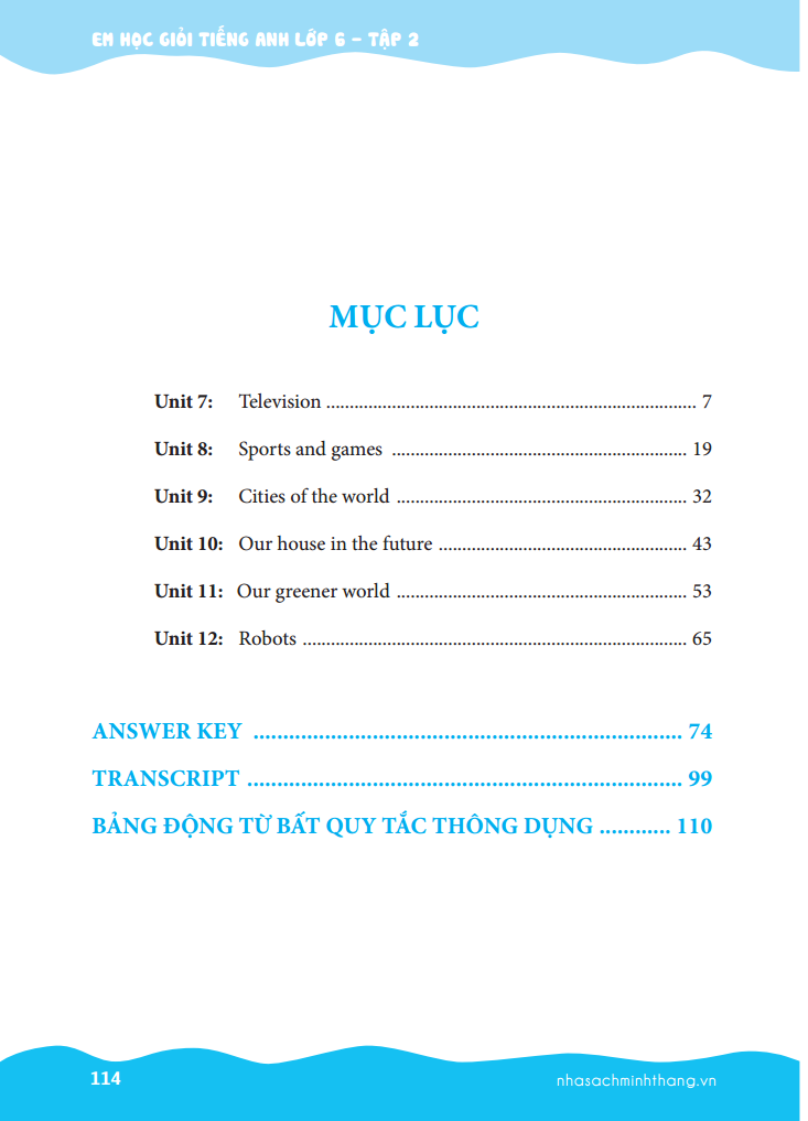 bộ the langmaster - em học giỏi tiếng anh lớp 6 - tập 2 (có đáp án)
