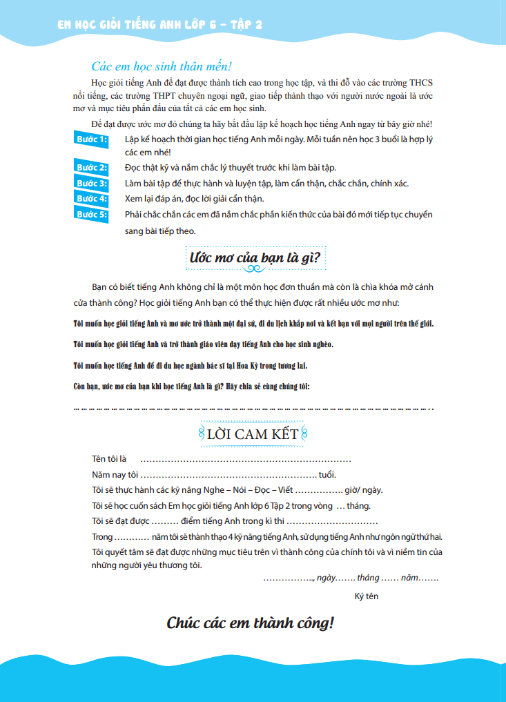 bộ the langmaster - em học giỏi tiếng anh lớp 6 - tập 2 (có đáp án)