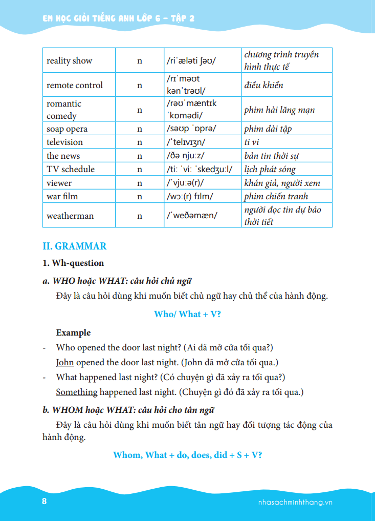 bộ the langmaster - em học giỏi tiếng anh lớp 6 - tập 2 (có đáp án)