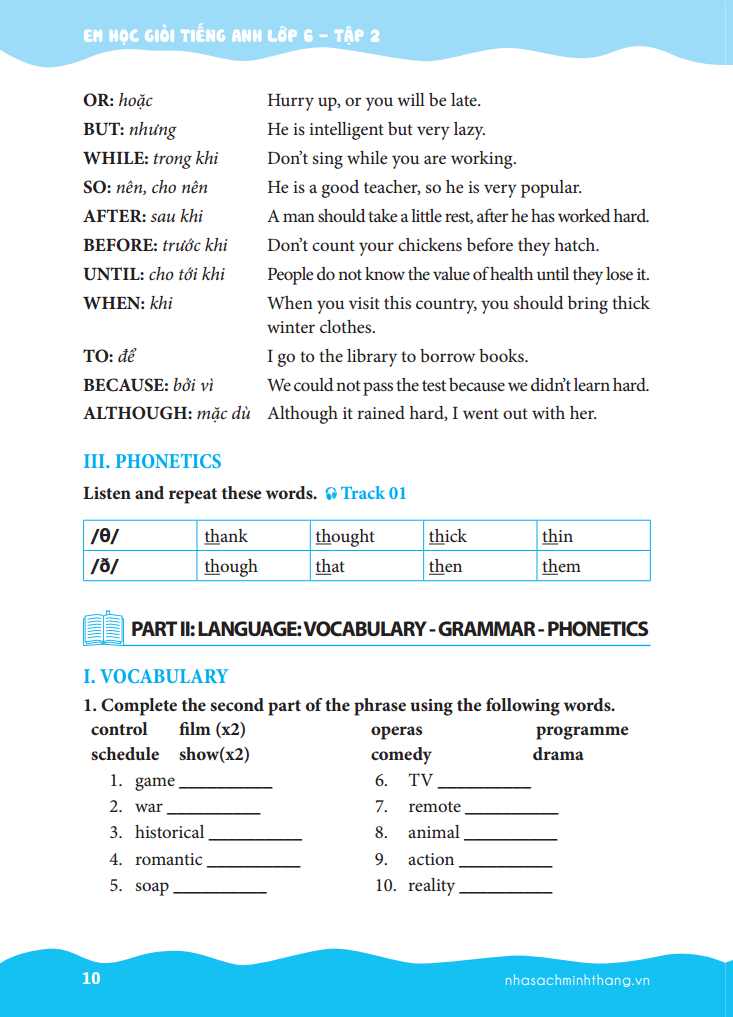 bộ the langmaster - em học giỏi tiếng anh lớp 6 - tập 2 (có đáp án)