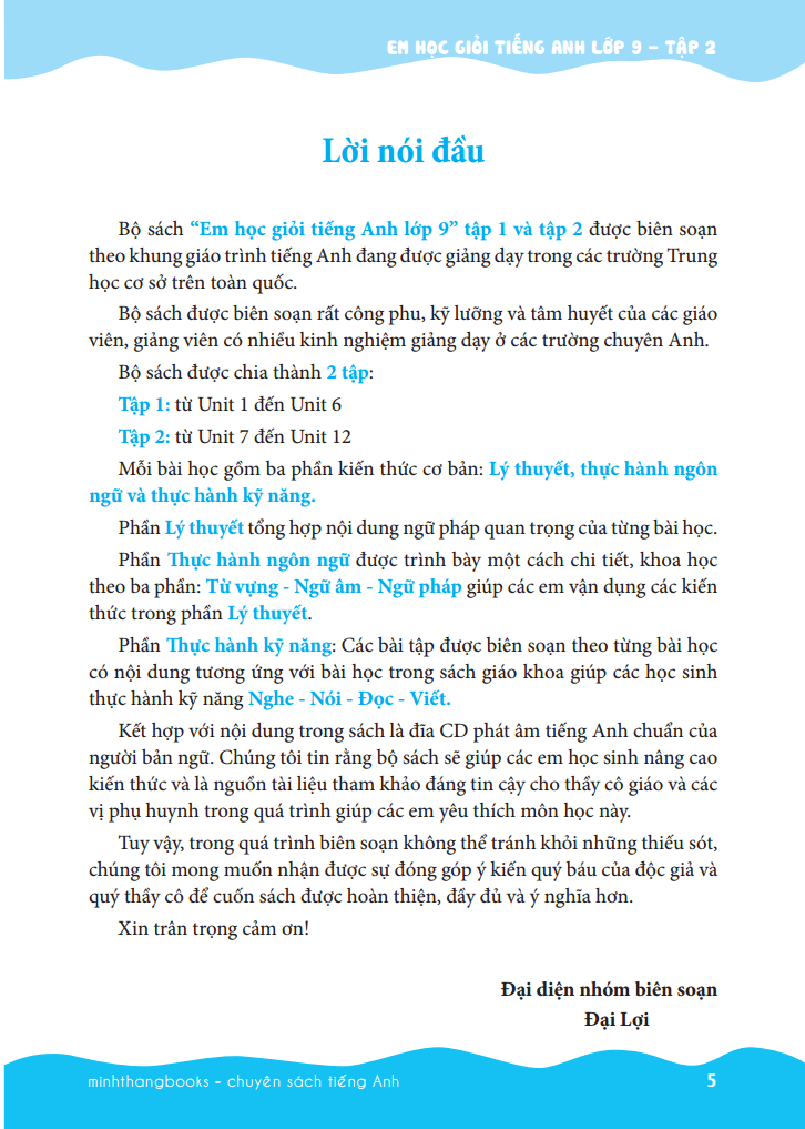 bộ the langmaster - em học giỏi tiếng anh lớp 9 - tập 2 (tái bản 2021)