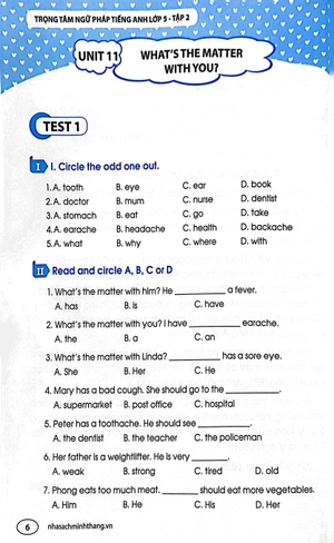 bộ the langmaster - trọng tâm ngữ pháp tiếng anh lớp 5 - tập 2 (tái bản)