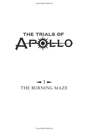 bộ the trials of apollo book 3: the burning maze