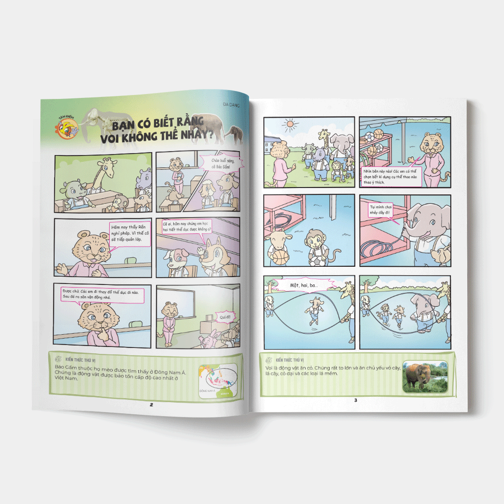 bộ the young scientist - truyện tranh khoa học cho trẻ em - level 1 - tập 1: bạn có biết rằng voi không thể nhảy