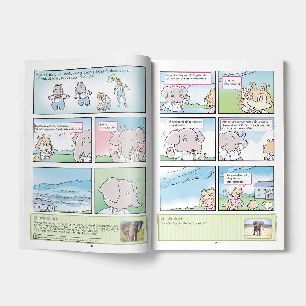 bộ the young scientist - truyện tranh khoa học cho trẻ em - level 1 - tập 1: bạn có biết rằng voi không thể nhảy