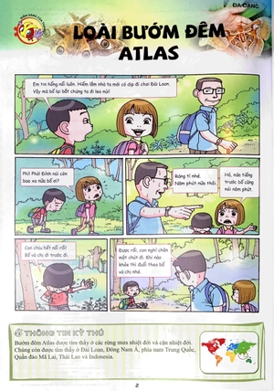 bộ the young scientist - truyện tranh khoa học cho trẻ em - level 1 - tập 3: loài bướm đêm atlas