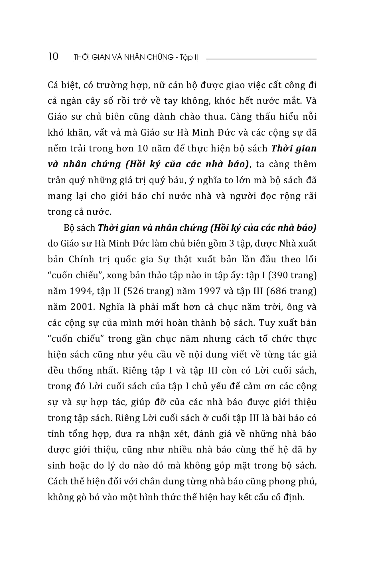 Bo
						
										
										Thoi Gian Va Nhan Chung - Hoi Ky Cua Cac Nha Bao - Tap II