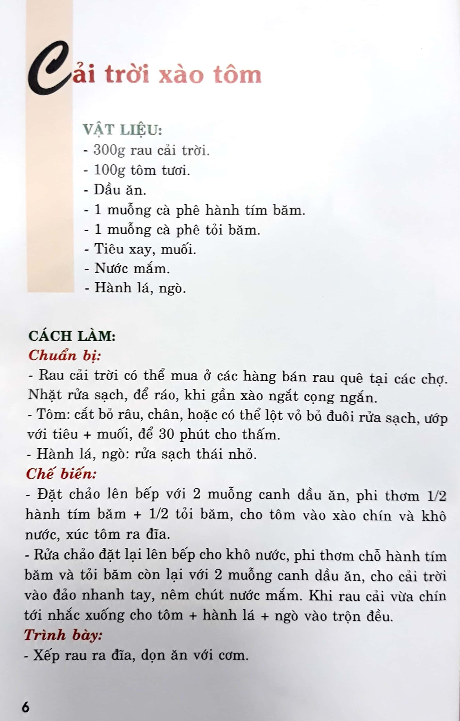 bộ thực đơn món ăn hàng ngày - tập 1