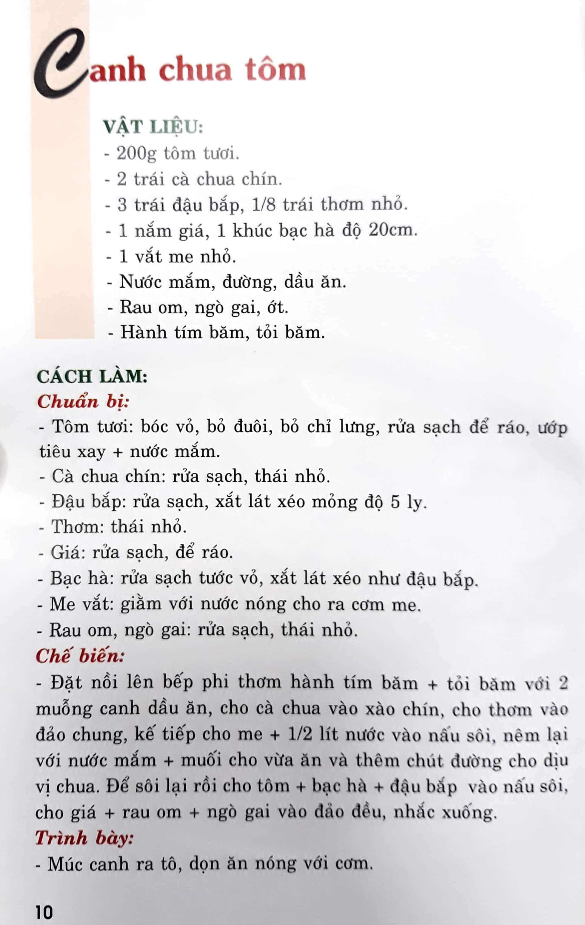 bộ thực đơn món ăn hàng ngày - tập 1