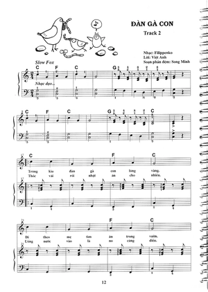 bộ thực hành đệm piano - chủ đề: ca khúc thiếu nhi - phần 1