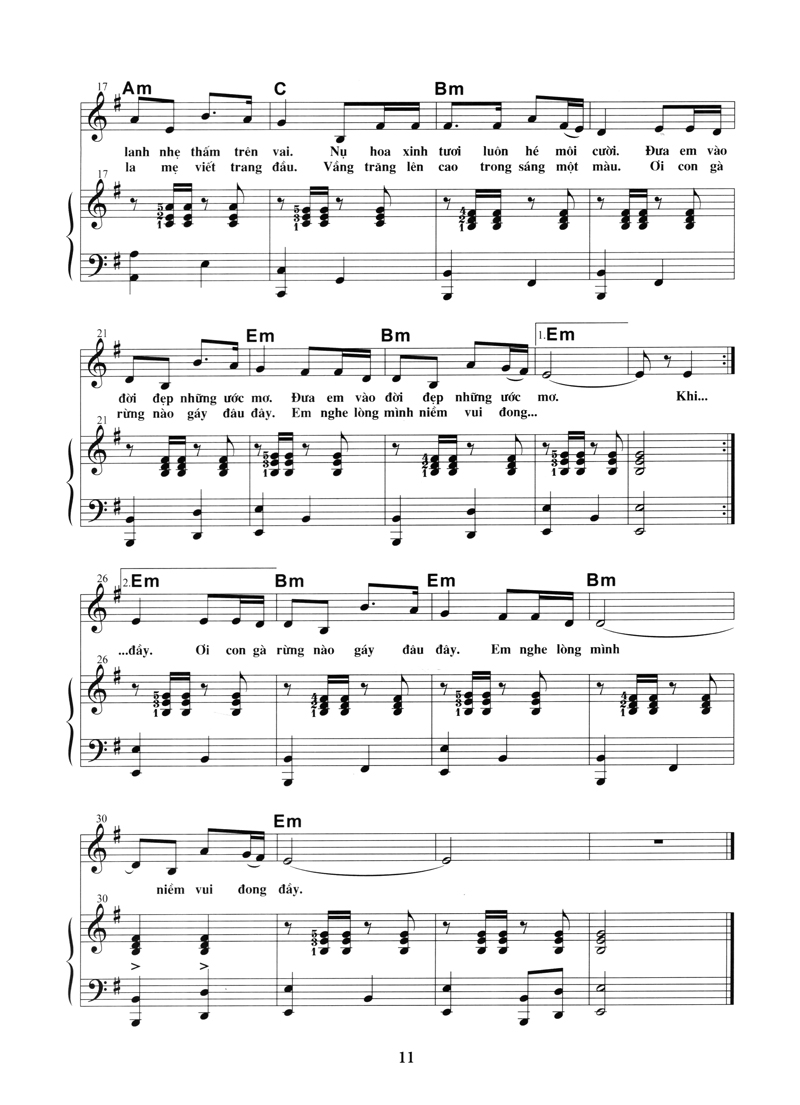 bộ thực hành đệm piano - chủ đề: ca khúc thiếu nhi - phần 2