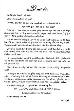 bộ thực hành giải toán lớp 3 - tập 1 (theo chương trình gdpt mới) (dùng chung cho các bộ sgk hiện hành)