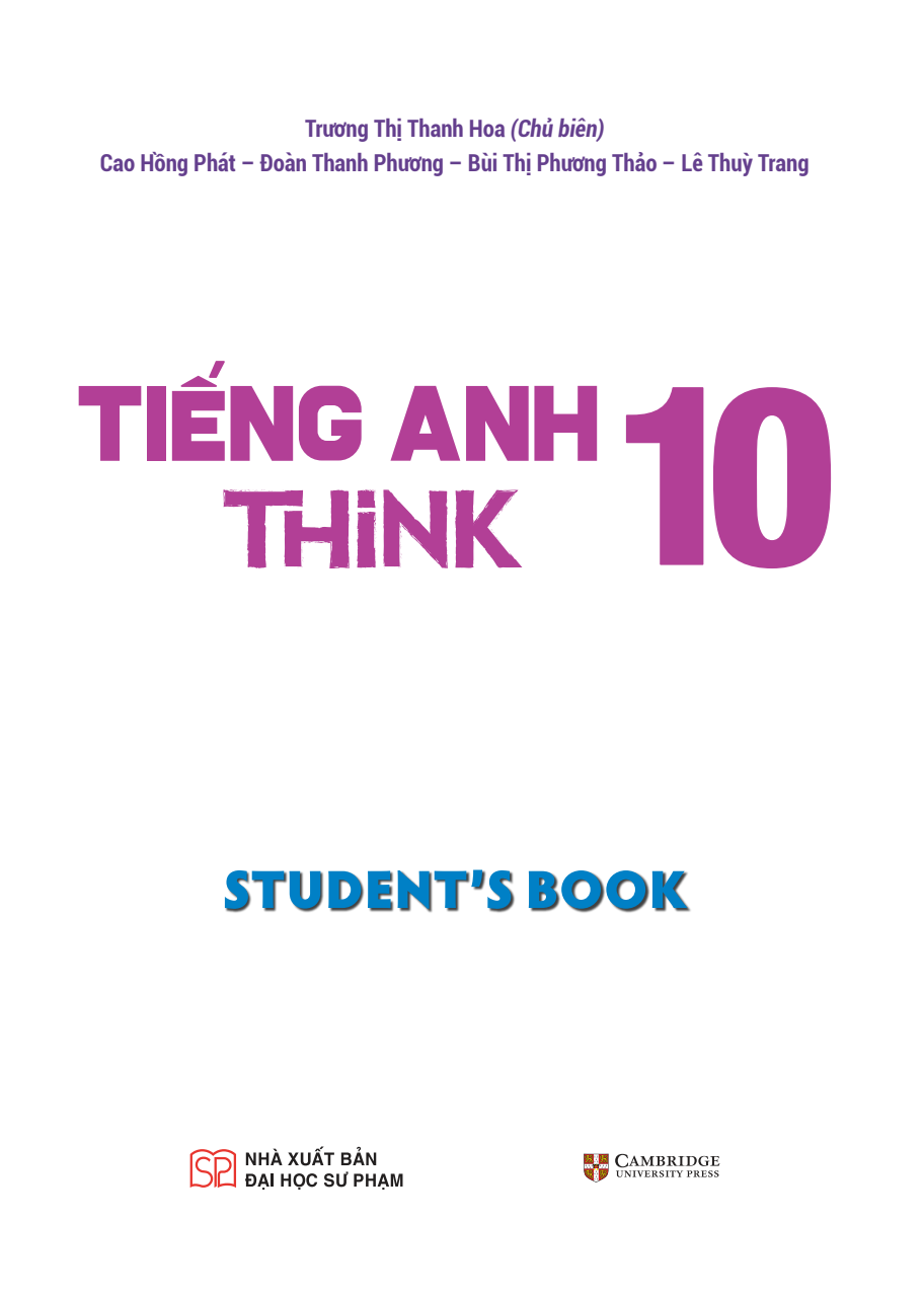 bộ tiếng anh 10 think - workbook