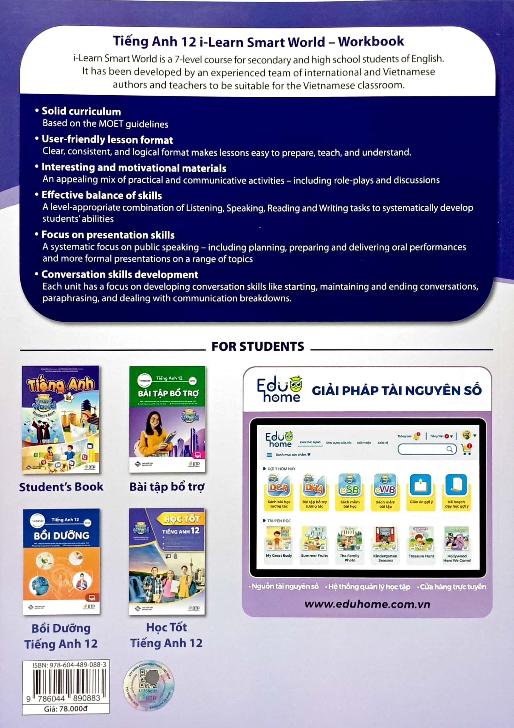 bộ tiếng anh 12 i-learn smart world - workbook (chuẩn)