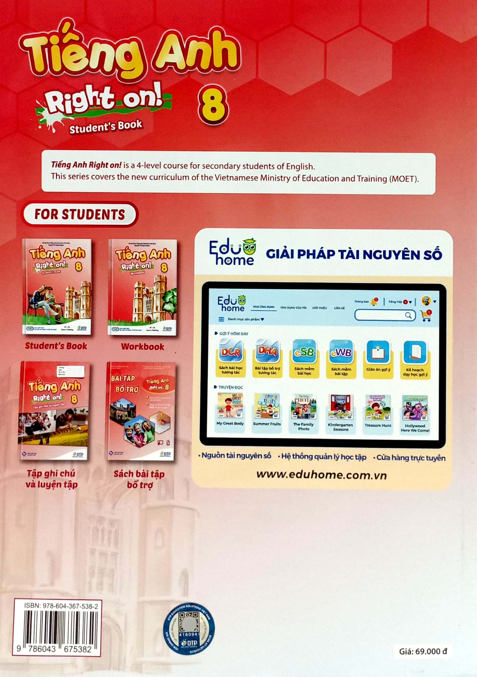 bộ tiếng anh 8 right on - student book (2023)