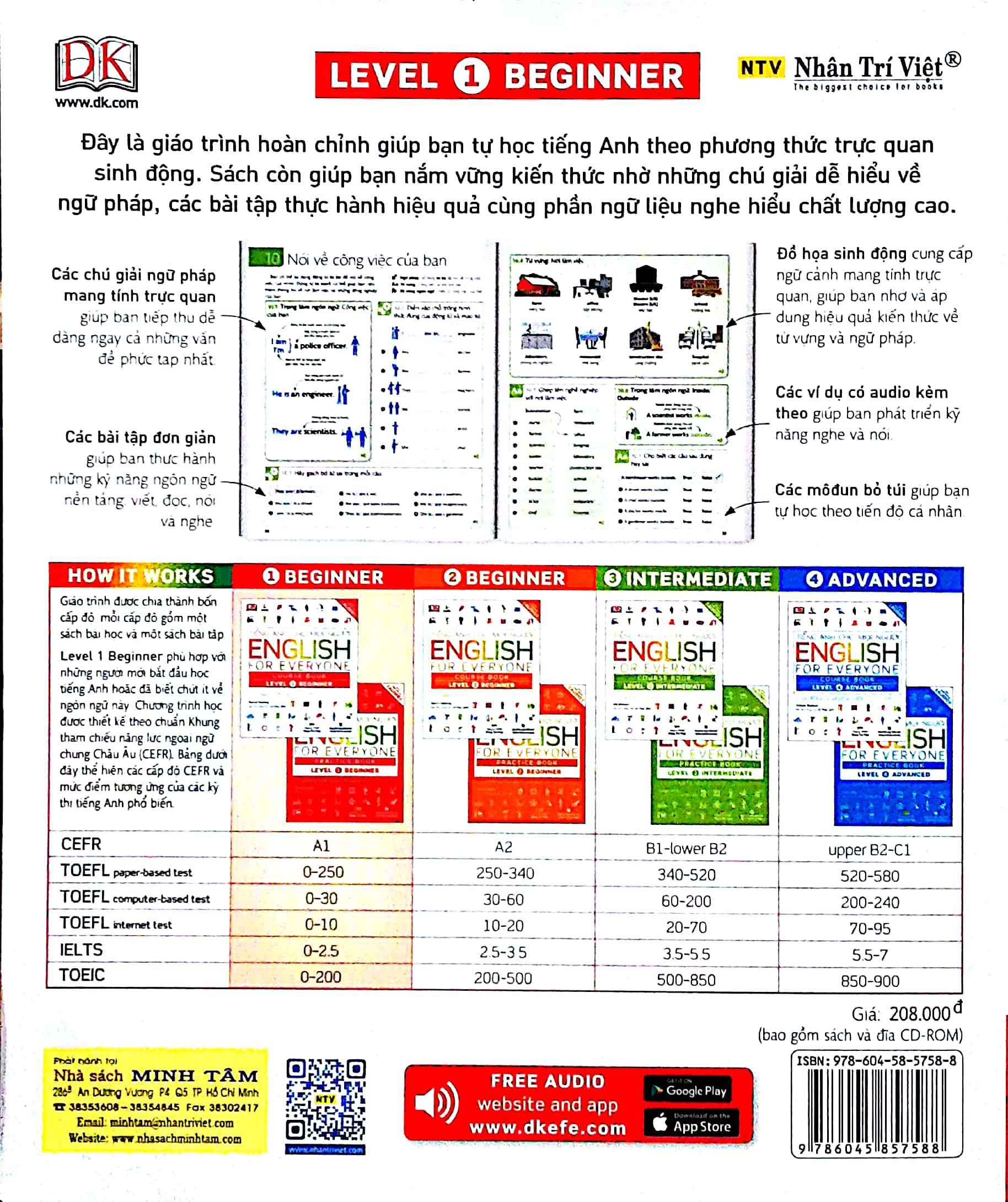 bộ tiếng anh cho mọi người - english for everyone - level 1 beginner - course book (kèm cd)