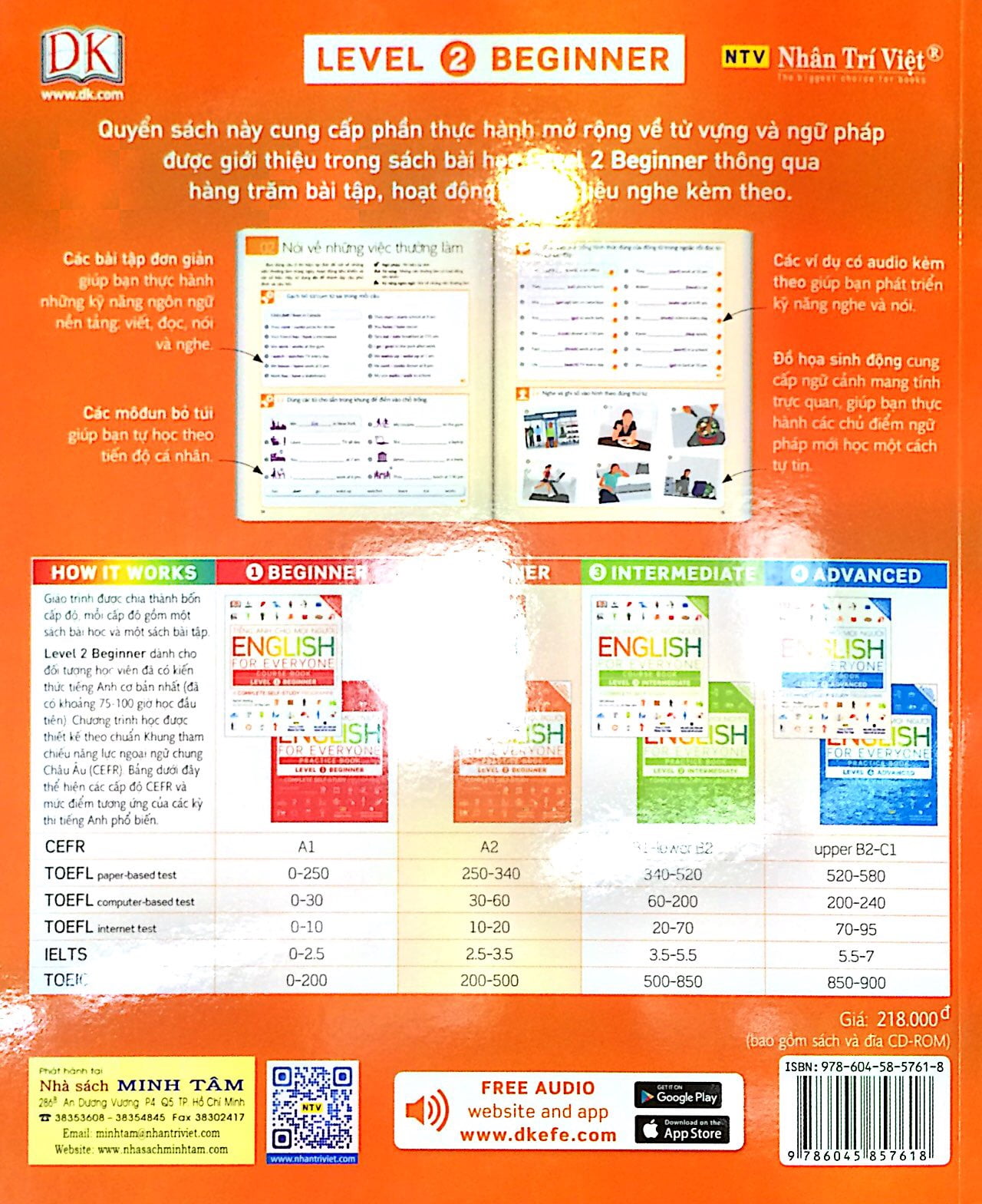 bộ tiếng anh cho mọi người - english for everyone - level 2 beginner - practice book (kèm cd)