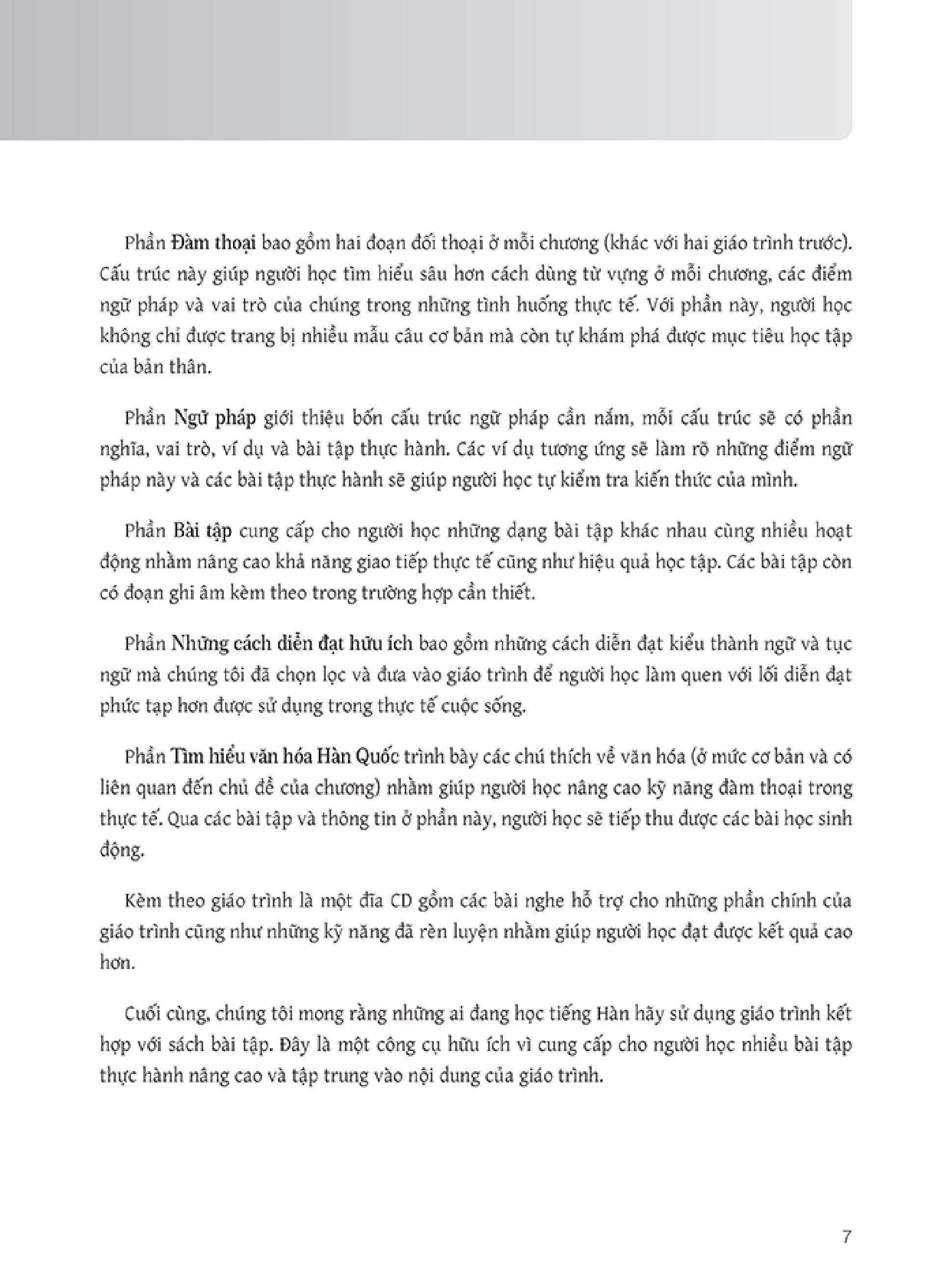 bộ tiếng hàn thực hành - trình độ trung cấp 3 - sách bài học (kèm cd)