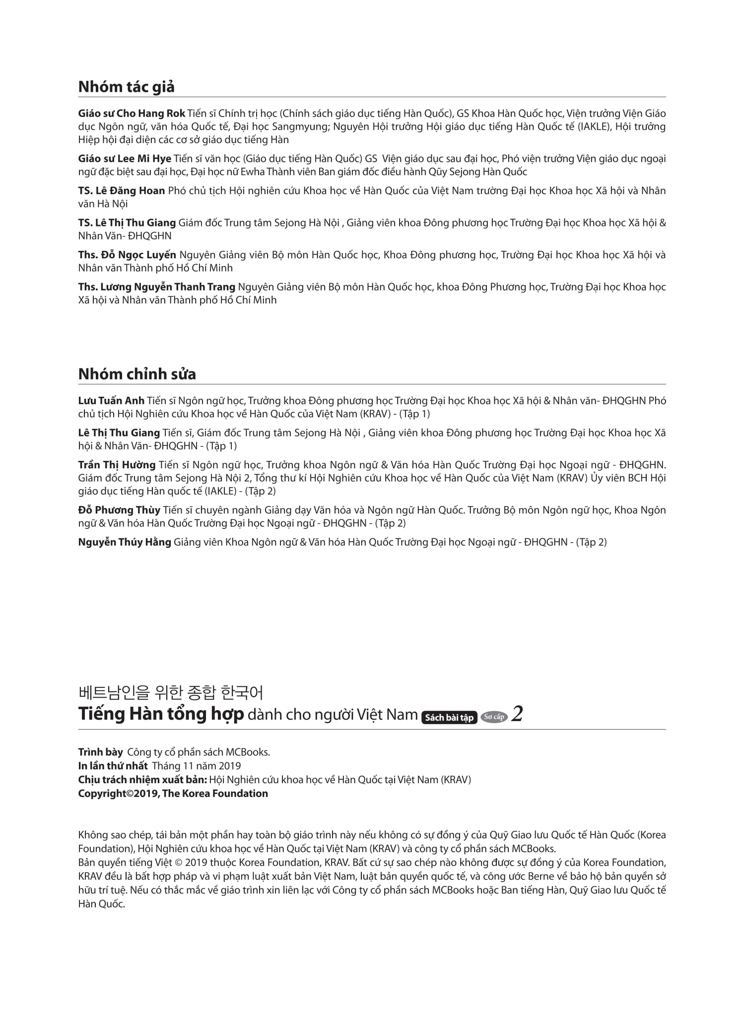Bo
						
										
										Tieng Han Tong Hop Danh Cho Nguoi Viet Nam - So Cap 2 - Sach Bai Tap (Tai Ban 2025)