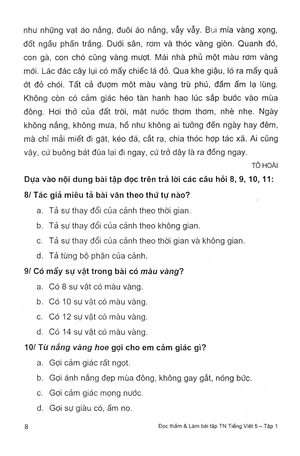 bộ tiếng việt 5 (đọc thầm và làm bài tập trắc nghiệm) - tập 1