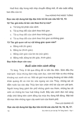 bộ tiếng việt 5 (đọc thầm và làm bài tập trắc nghiệm) - tập 1