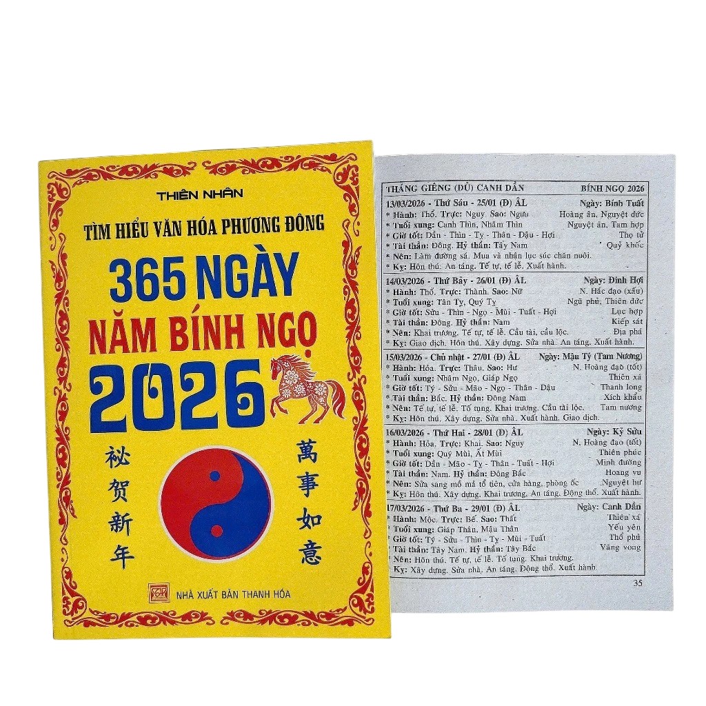 Bộ Tìm Hiểu Văn Hóa Phương Đông - 365 Ngày Năm Bính Ngọ 2026