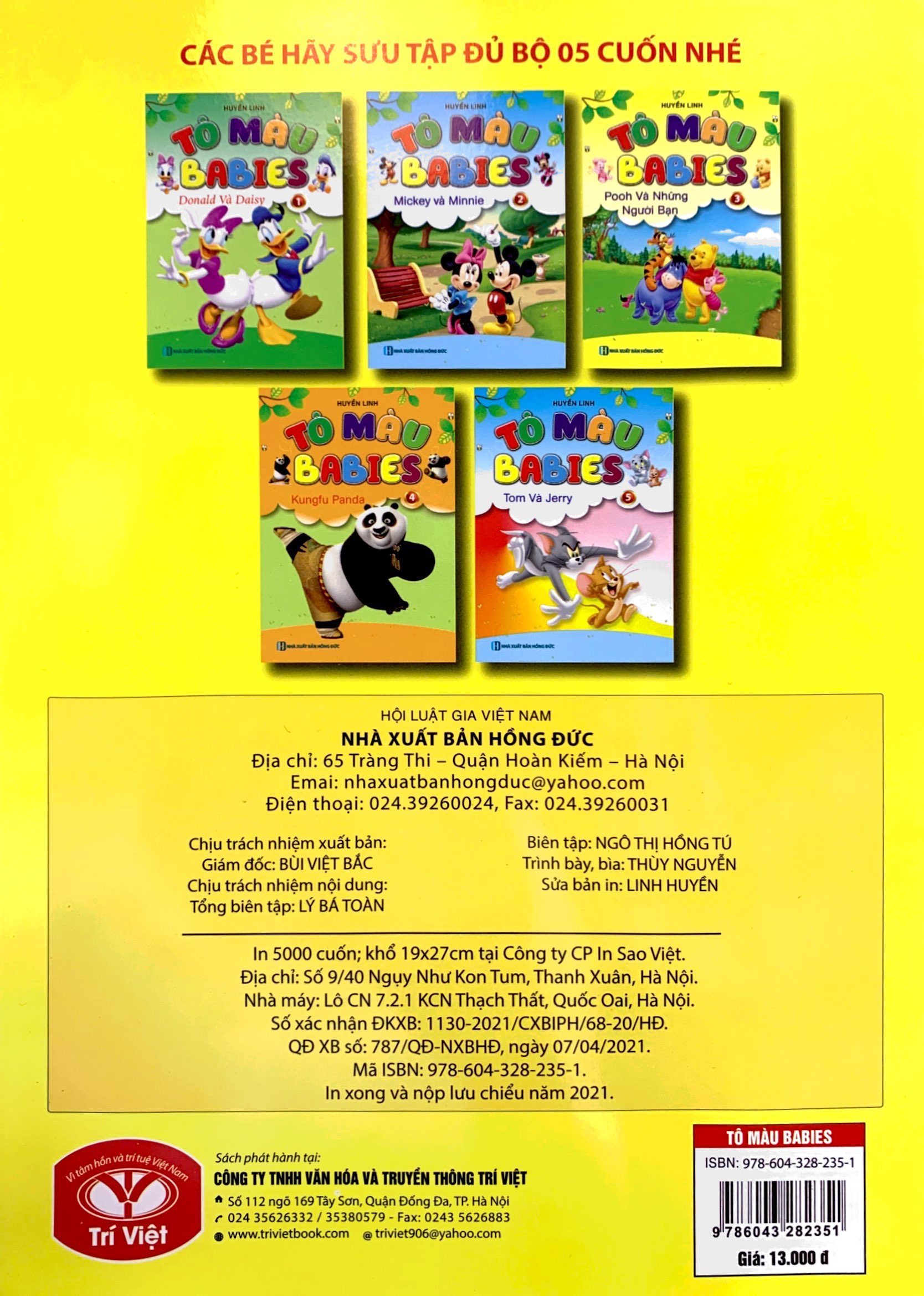 bộ tô màu babies 3 - pooh và những người bạn