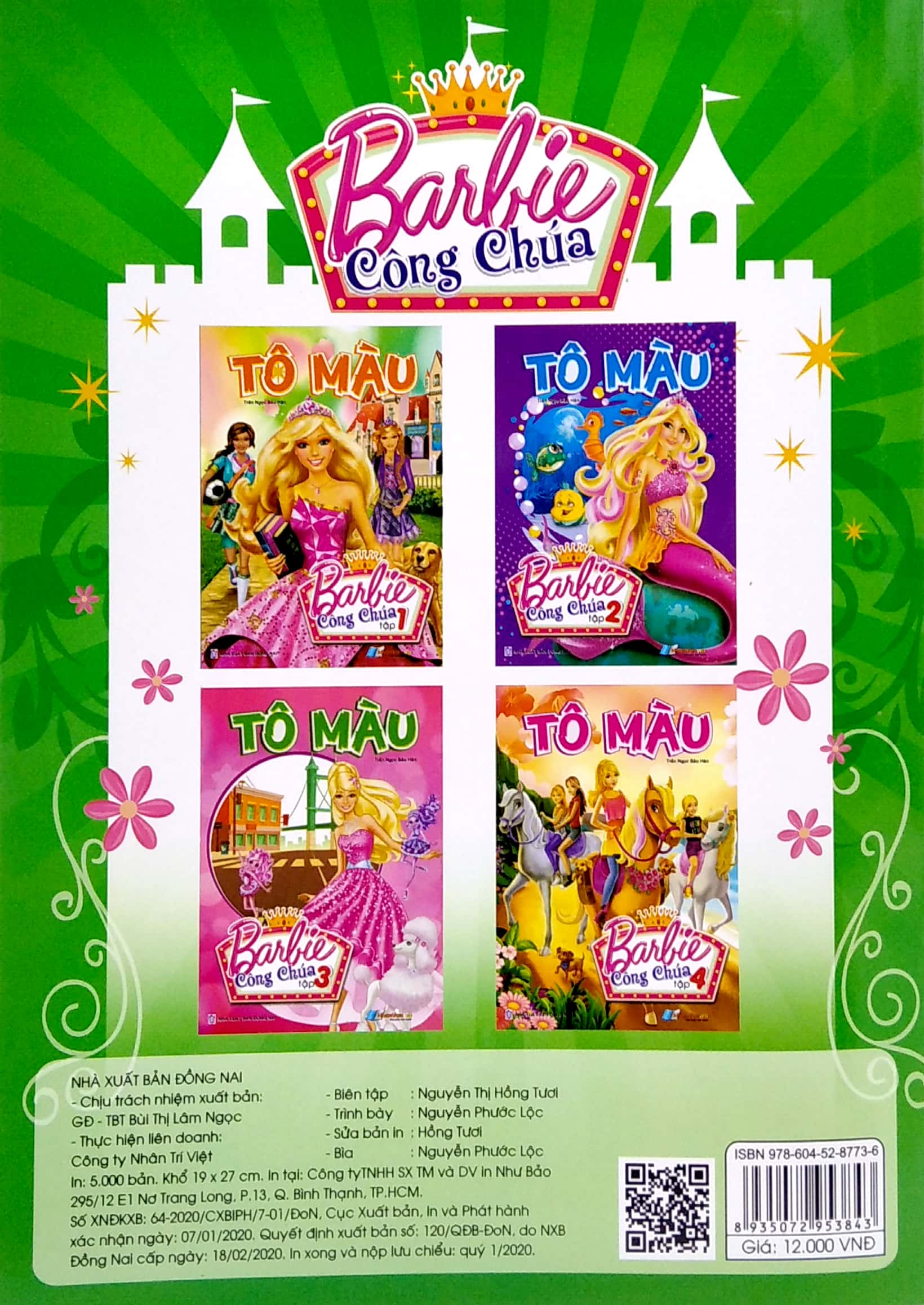 bộ tô màu barbie công chúa - tập 1