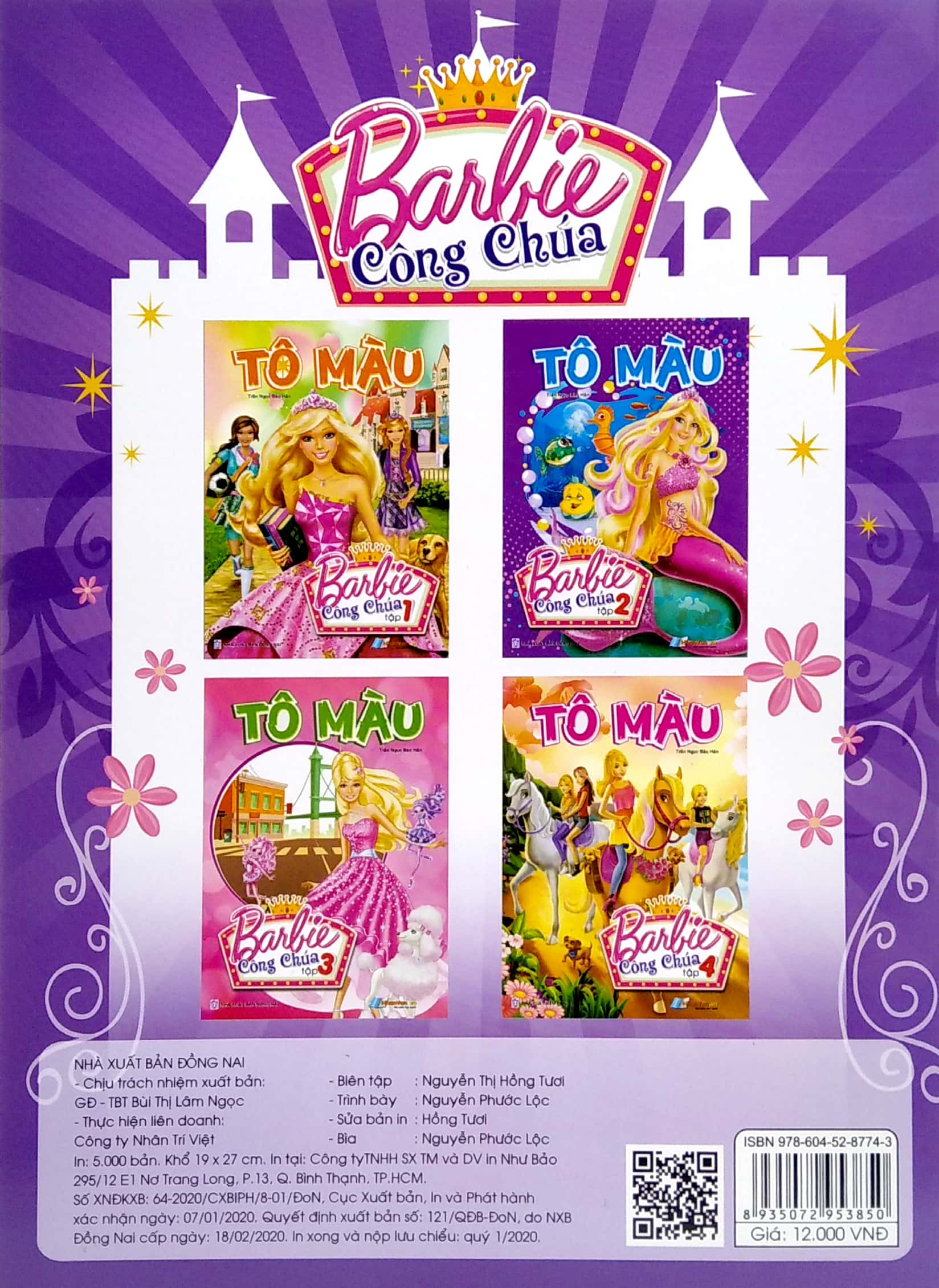 bộ tô màu barbie công chúa - tập 2